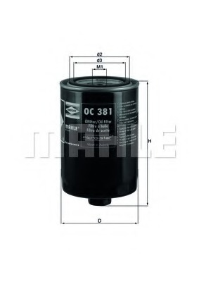 Mahle/Knecht OC 381 Масляный фильтр